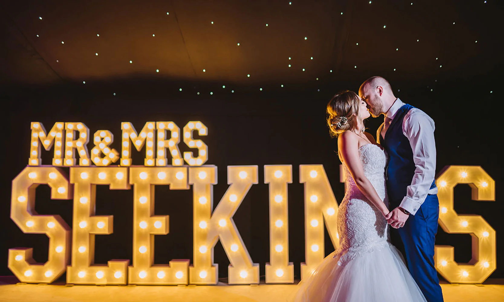 Mr & Mrs Light-Up Letters by Tailored AV