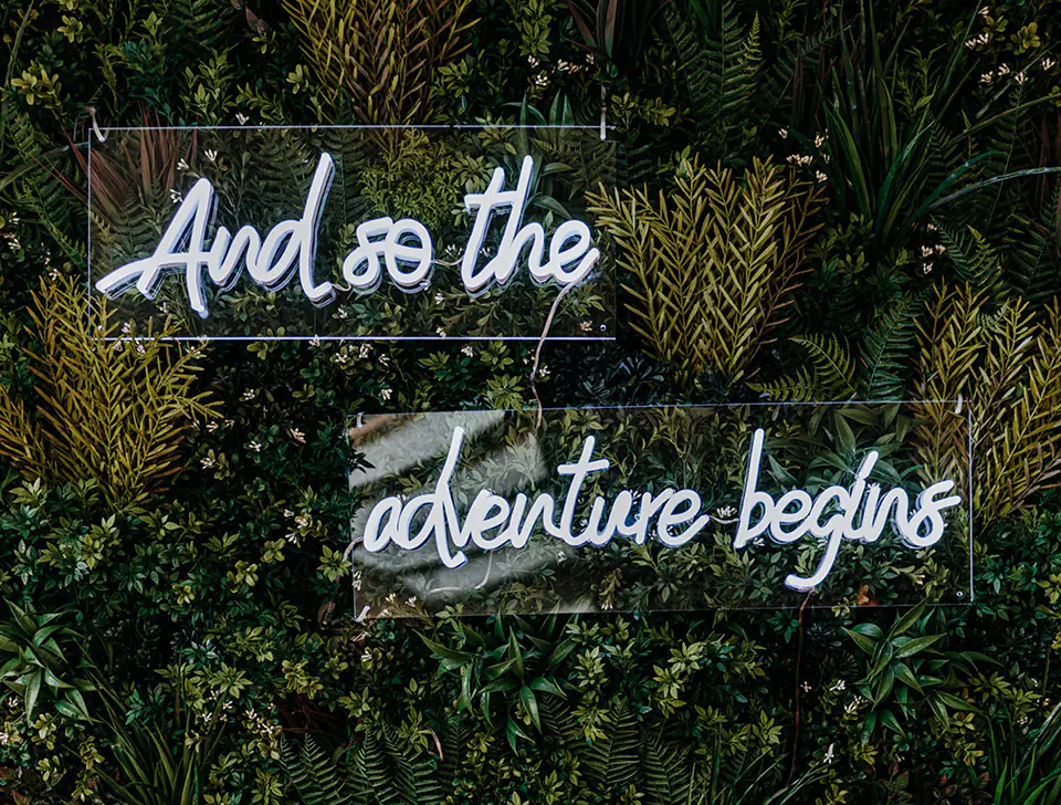 'And So The Adventure Begins' Neon Sign