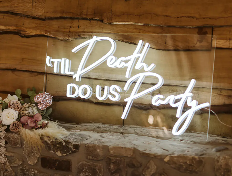 ''til Death Do Us Party' Neon Sign